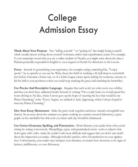 Secondary Application Essay Library